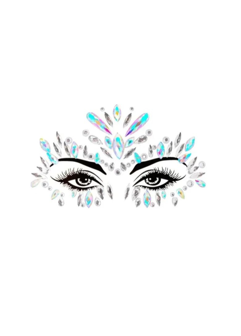 Стрази наклейки на обличчя та тіло one size різнобарвний Jannet маска (327827460)