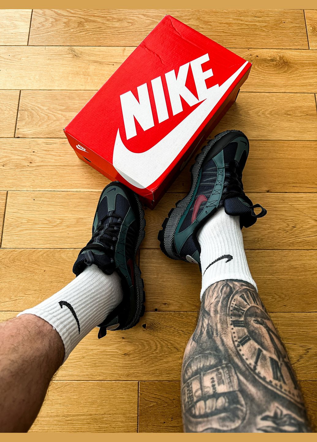 Синие демисезонные кроссовки мужские nike air humara qs 'faded spruce' | найк аир хумара синие No Brand