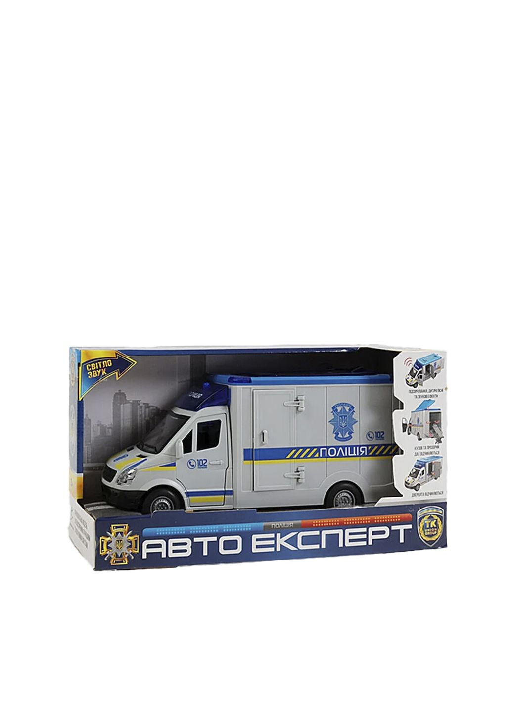 Автомобіль поліції - "Авто експерт" зі світловими та звуковими ефектами колір різнокольоровий ЦБ-00282858 No Brand (349722819)