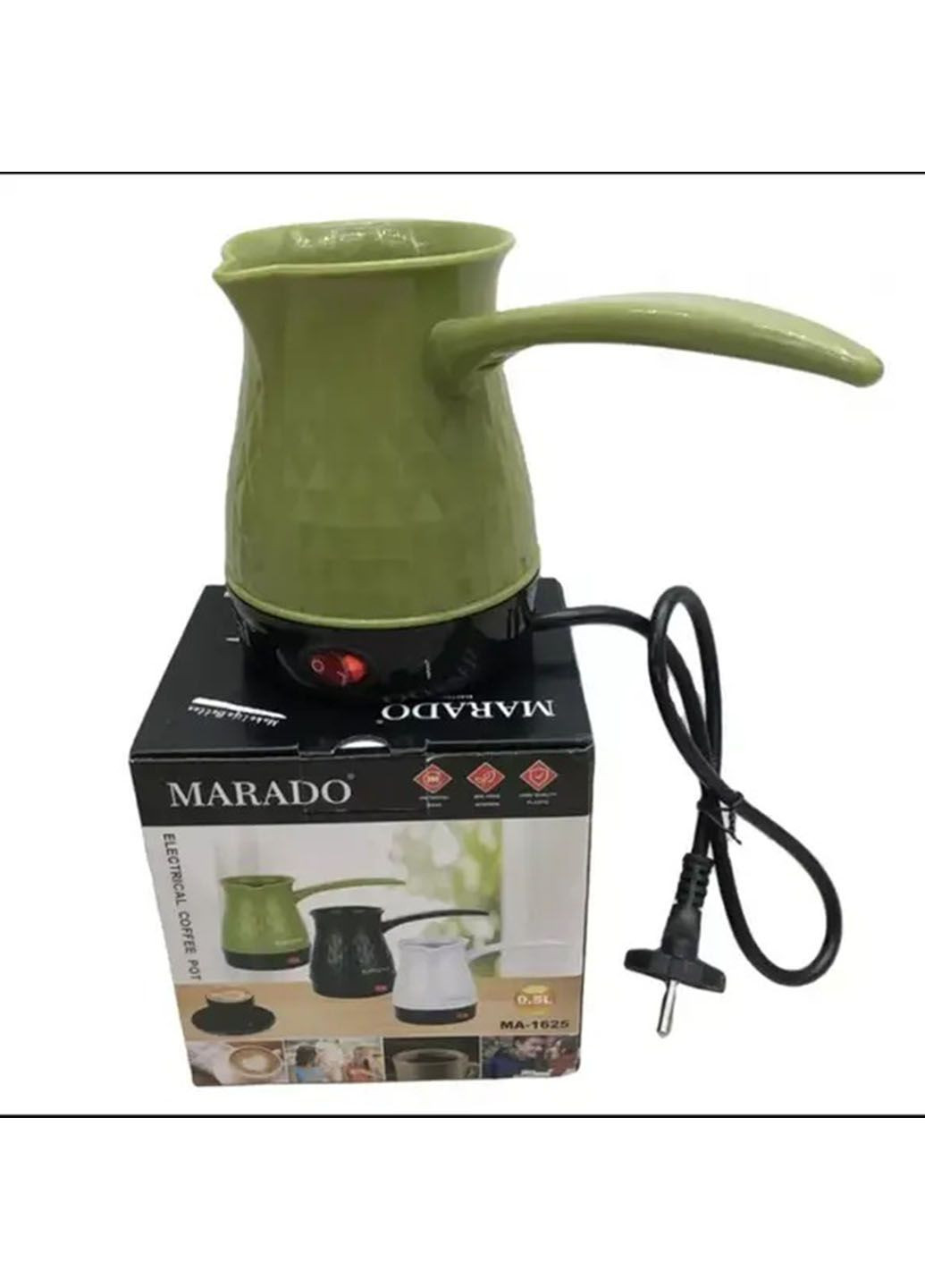 Турка електрична кавоварка Marado MA-1625 0.5 л для приготування смачної кави TOP (297364846)