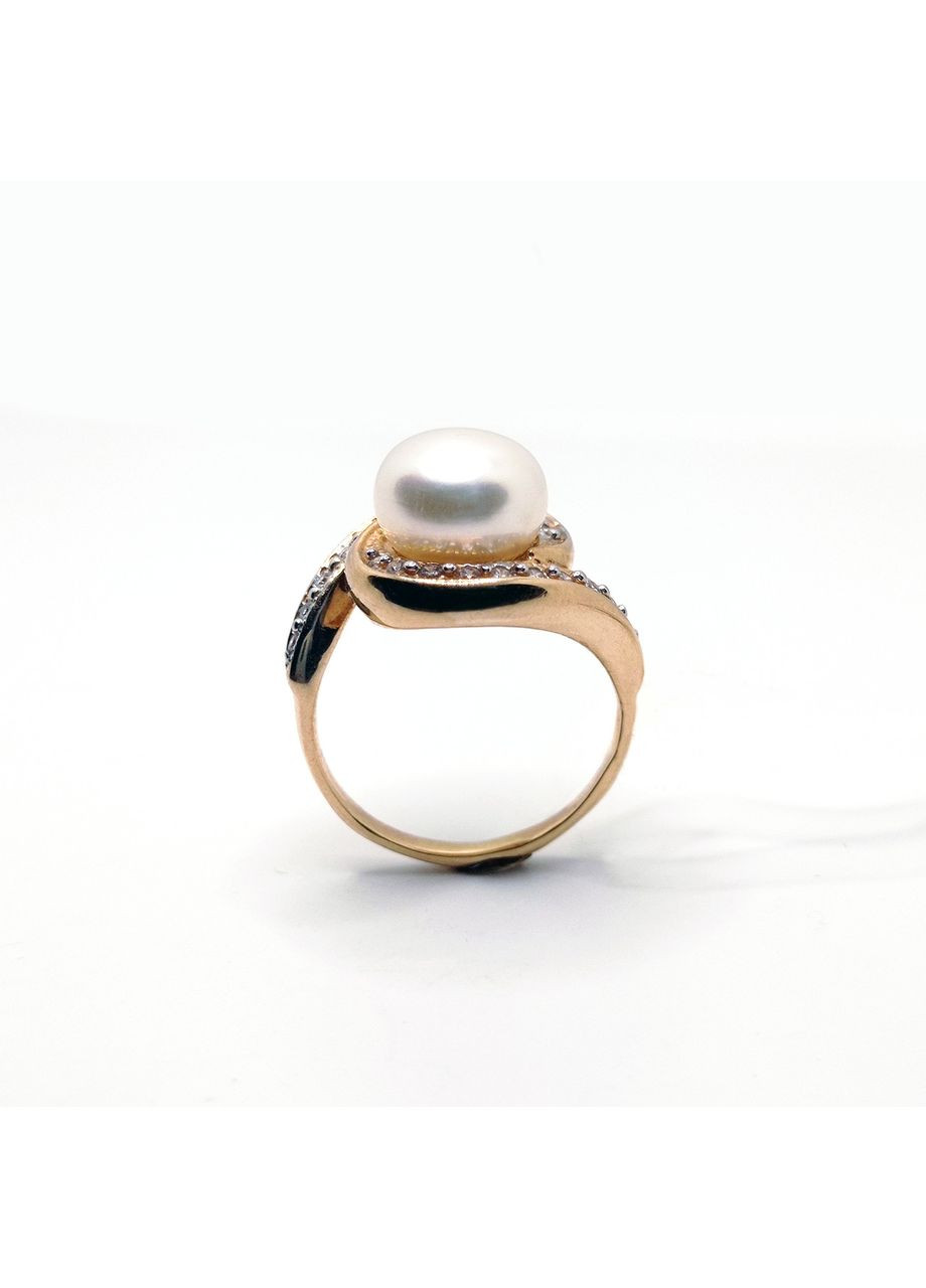 Гарнитур золото 585° размер жемчуг шар 9,5 мм с фианитами (К608/С365) Арніка (373678020)