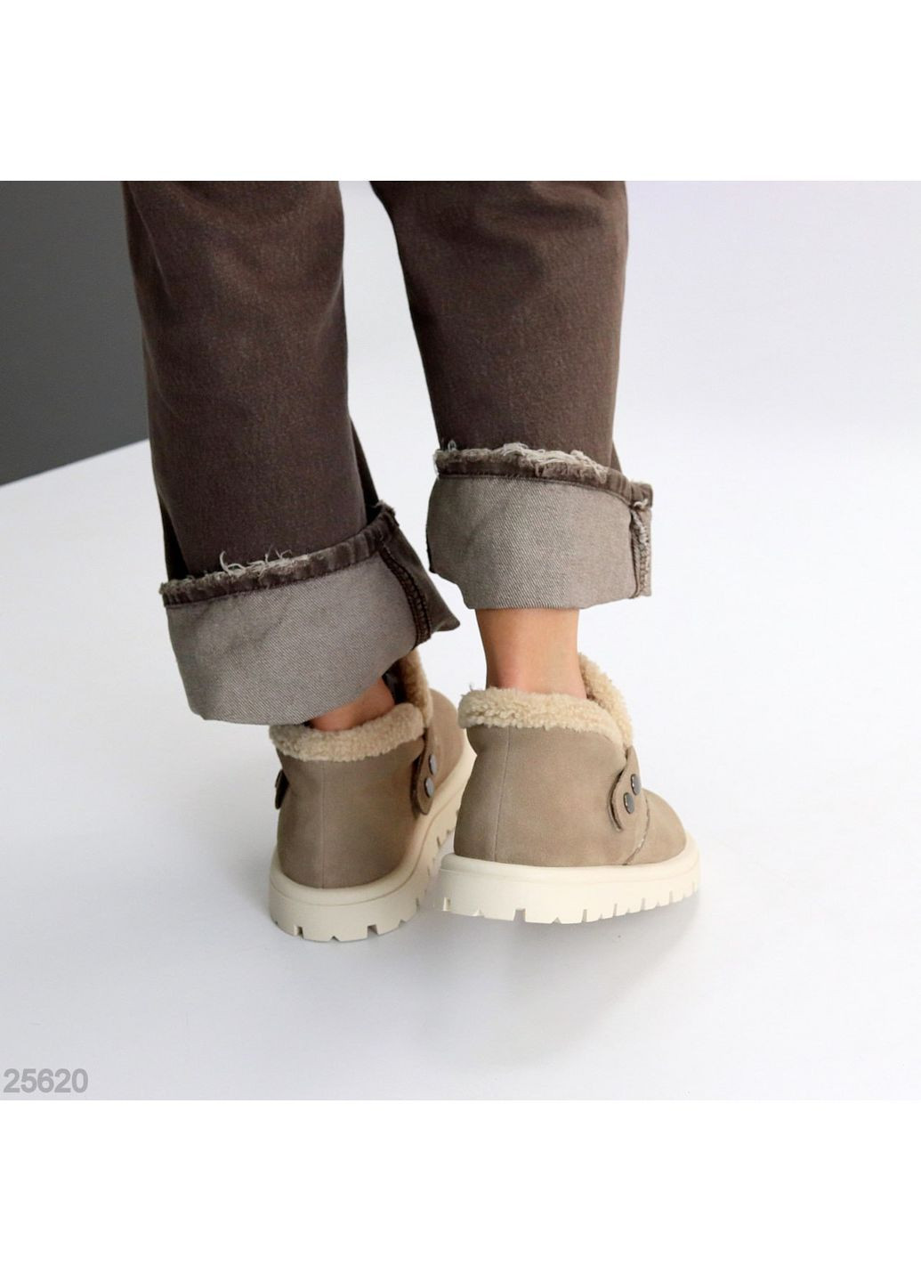 ботинки romena (код 25620) 🤎 натуральная замша | зима | экомех No Brand