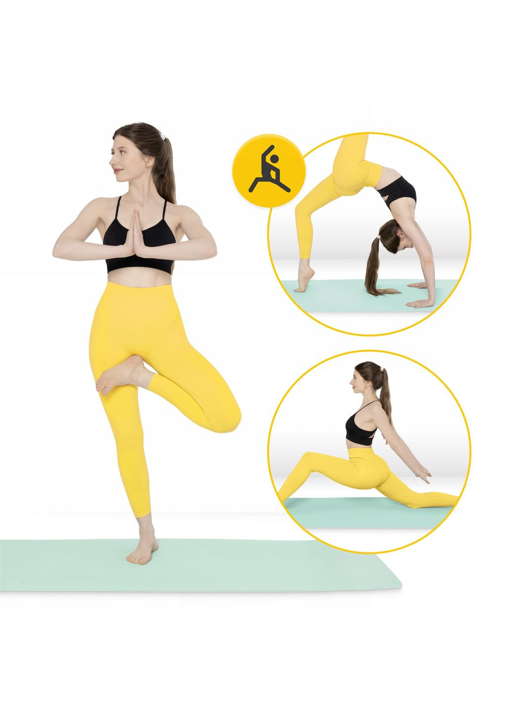 Коврик (мат) спортивный TPE 180 x 60 x 1 см для йоги и фитнеса Mint/Grey () 4FIZJO P-5907739311917 (342758150)