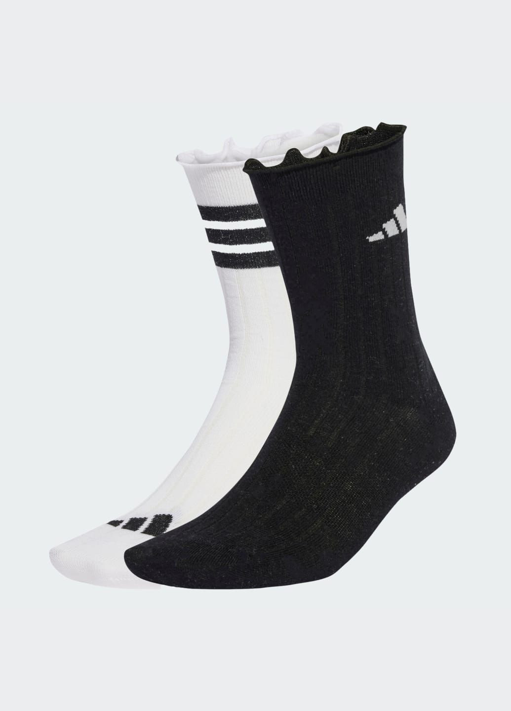 Білі дві пари шкарпеток glow sock adidas логотипи (350935380)