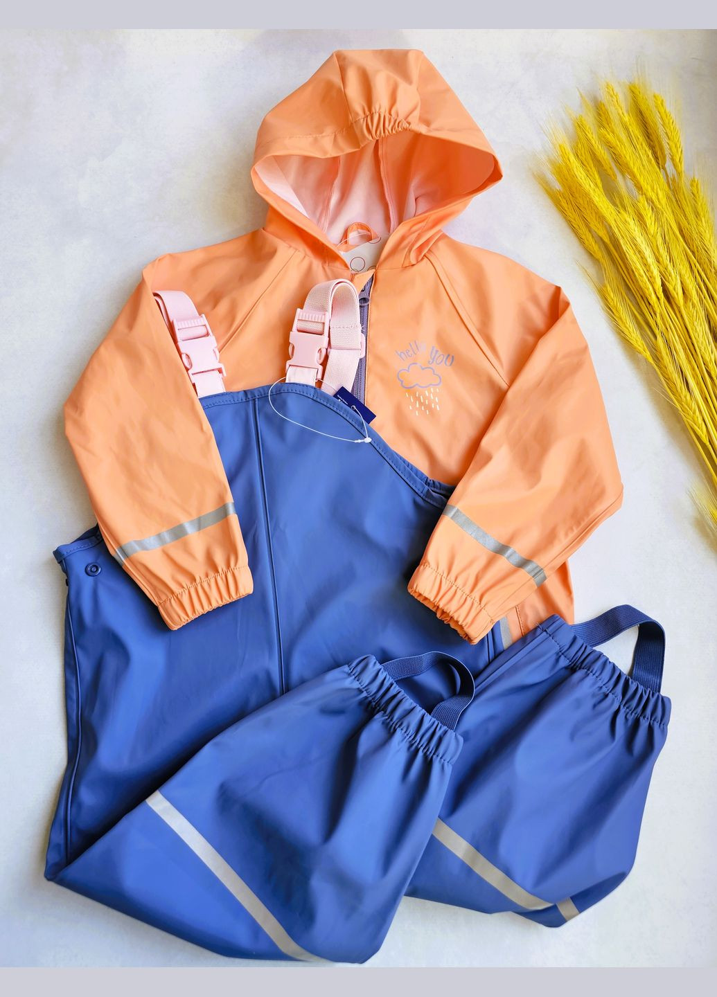 Дождевик Детский Грязепруф без утепления☔️Комплект Детский Куртка и Полукомбинезон Lupilu Куртка та Напівкомбінезон (302894493)