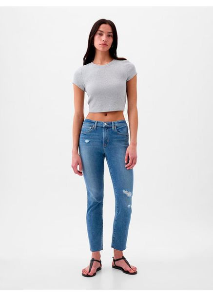 Джинси жіночі Mid Rise Vintage Slim 29/8 Regular, Medium Indigo (Сині) Gap - (359472350)