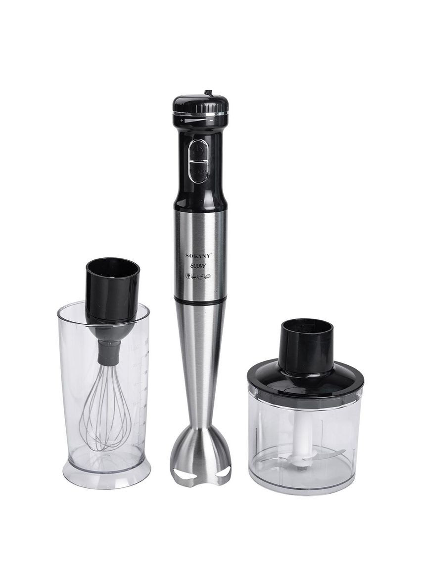 Блендер ручний занурювальний 800 Вт чаша з вінчиком подрібнювач (чопер) SK-768-4 Sokany (369143405)