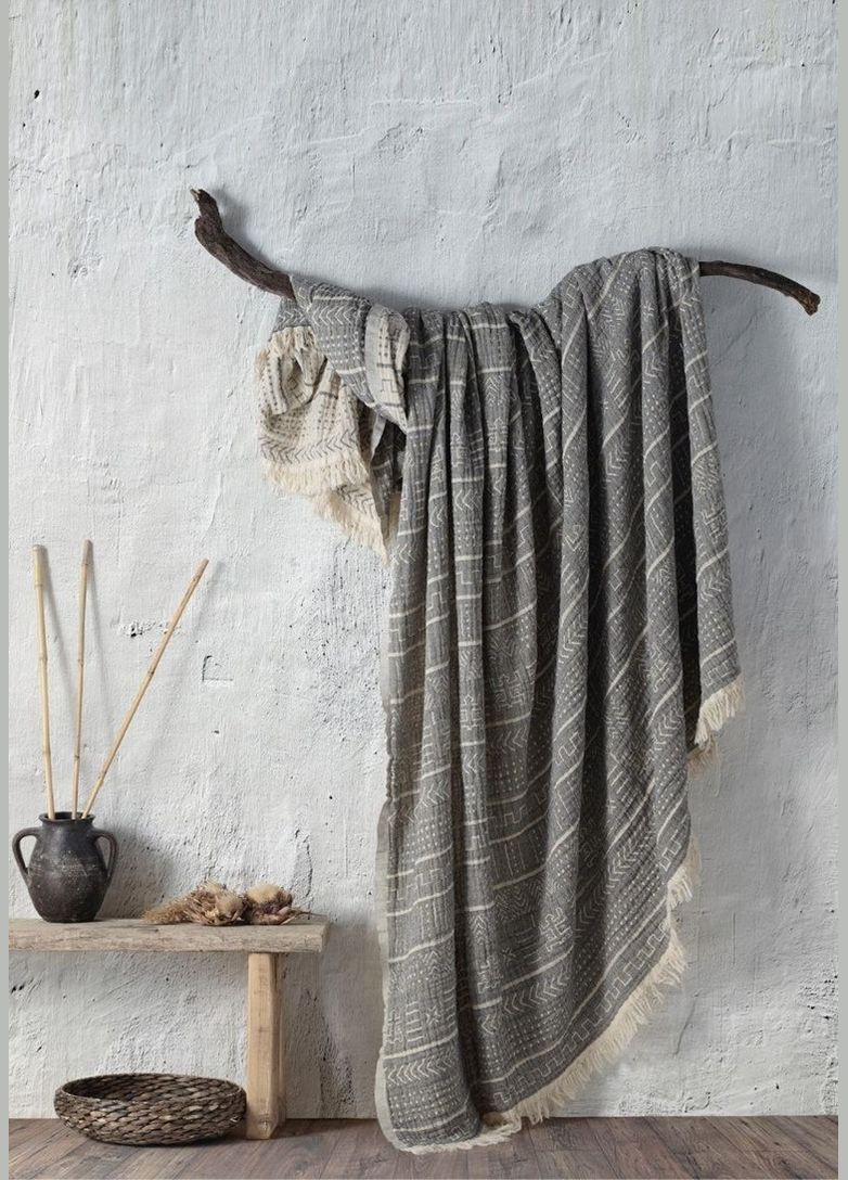 Муслінове плед - покривало Saheser Haki Євро 220х240 см TC303375986 TURComFor (335008074)