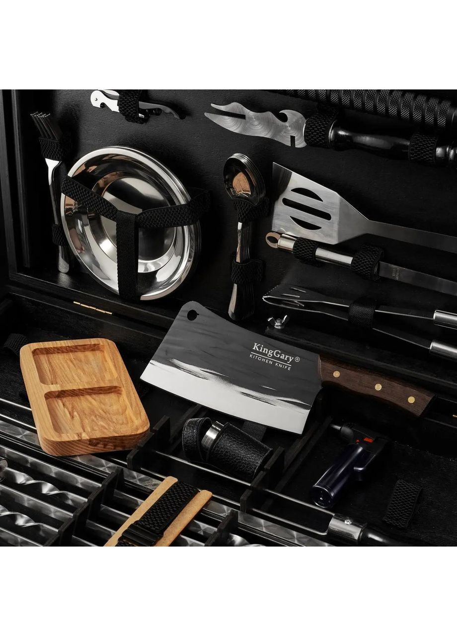 Шашлычный набор + стол 2в1, Набор шампуров, шампура для отца, боссу другу, коллеге, Grills G17 No Brand (365654974)