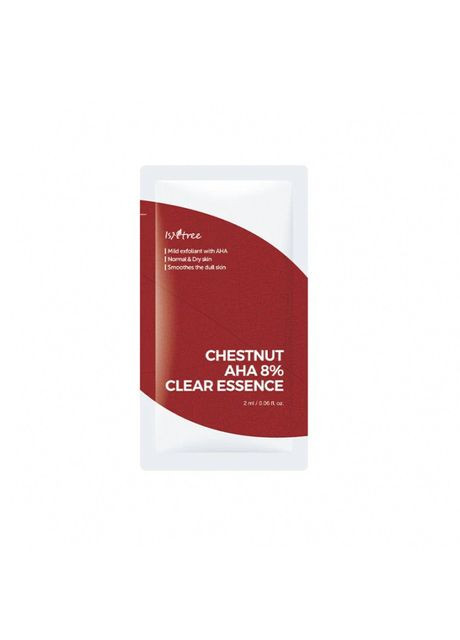 Оновлююча есенція для обличчя з ана-кислотами Chestnut AHA 8% Clear Essence 2 ml (пробник) IsnTree (358500112)