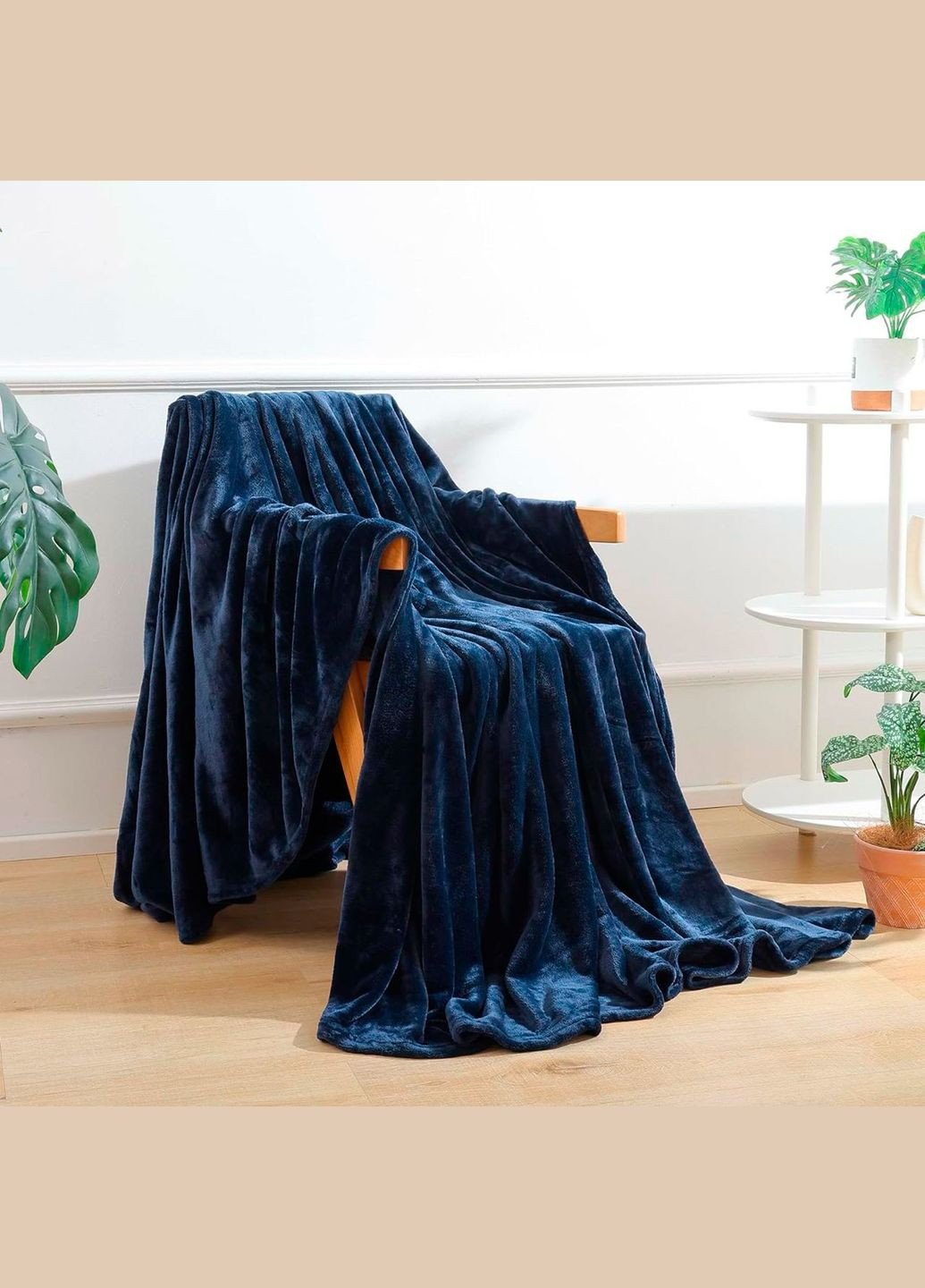 Плед флисовый синий (A-025185) Love You (324834766)