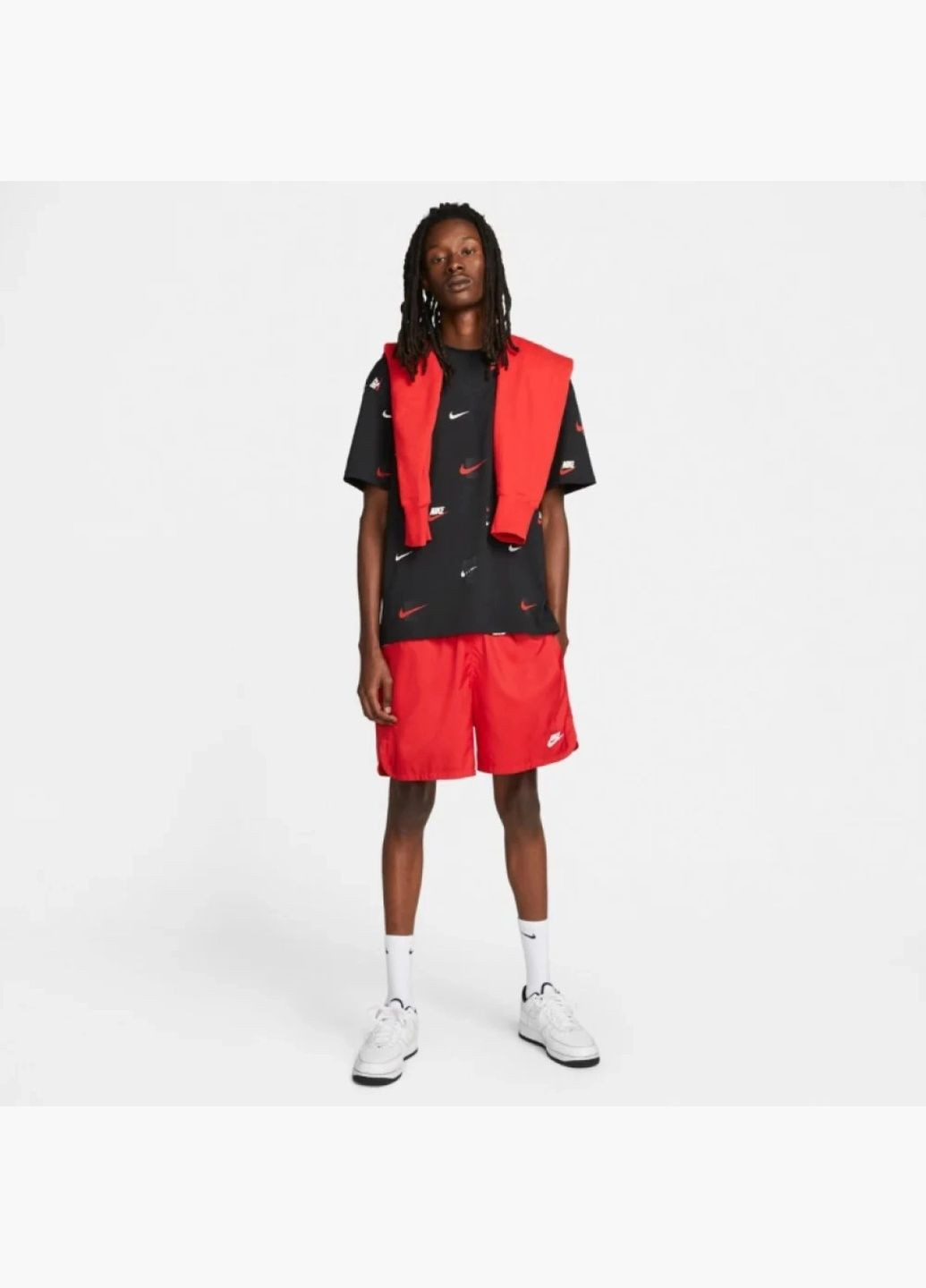 Чорна футболка чоловіча m nsw tee m90 12mo lbr aop black dz2991-010 Nike