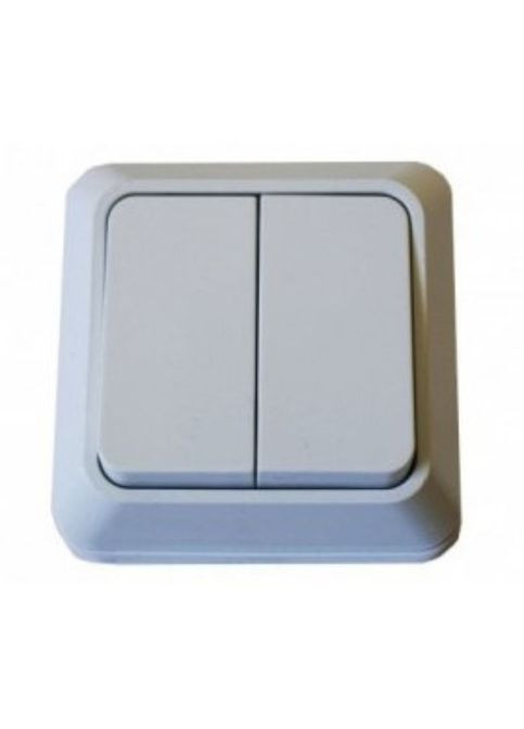 Выключатель двухклавишный накладной Титан 220 (364680937)