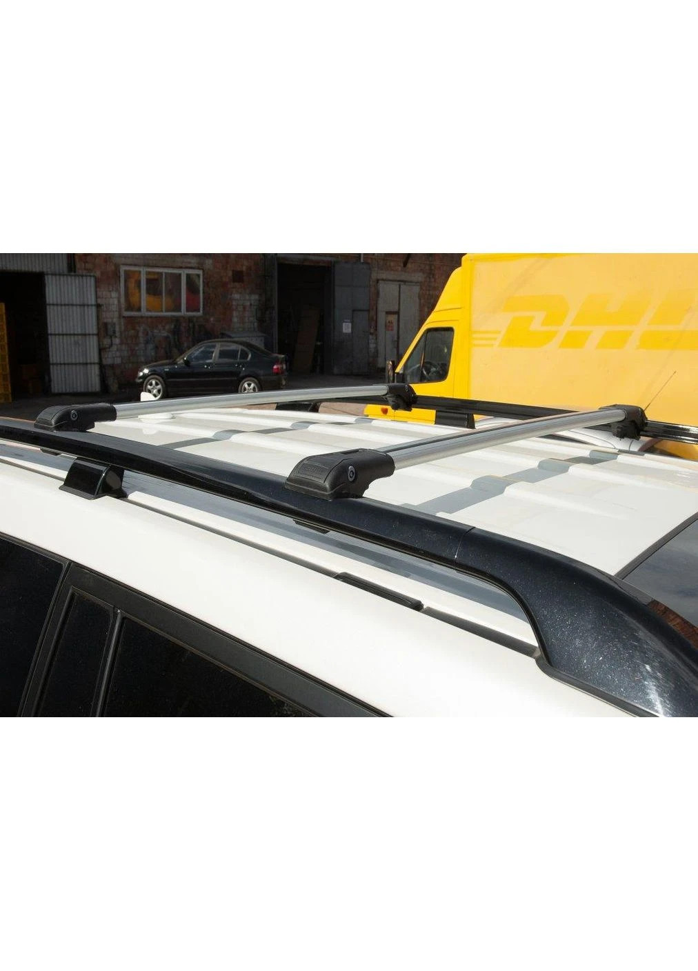 Перемички на рейлінги під ключ (2 шт) до 110 см, Чорні для Ford C-Max 2004-2010 рр Erkul (390771967)