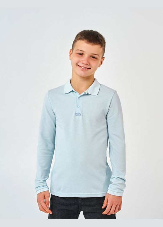 Футболка-поло (довгий рукав) Блакитний Smil (297365088)