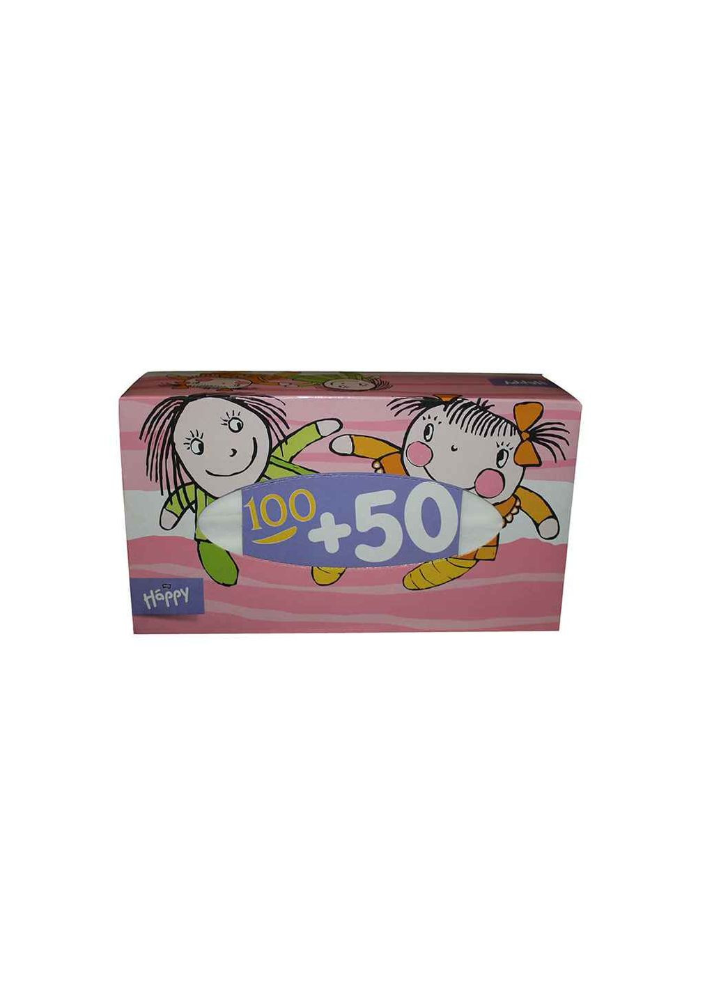 Хустинки паперові 100+50шт/1уп HAPPY унiверсальнi Bella (359437223)