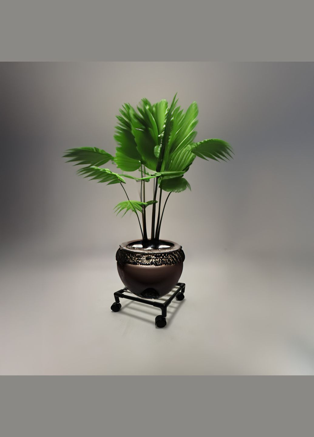 Мобильная подставка для цветов на колесах Bibi, металлическая, под тяжелые вазоны Metaplant (305327501)