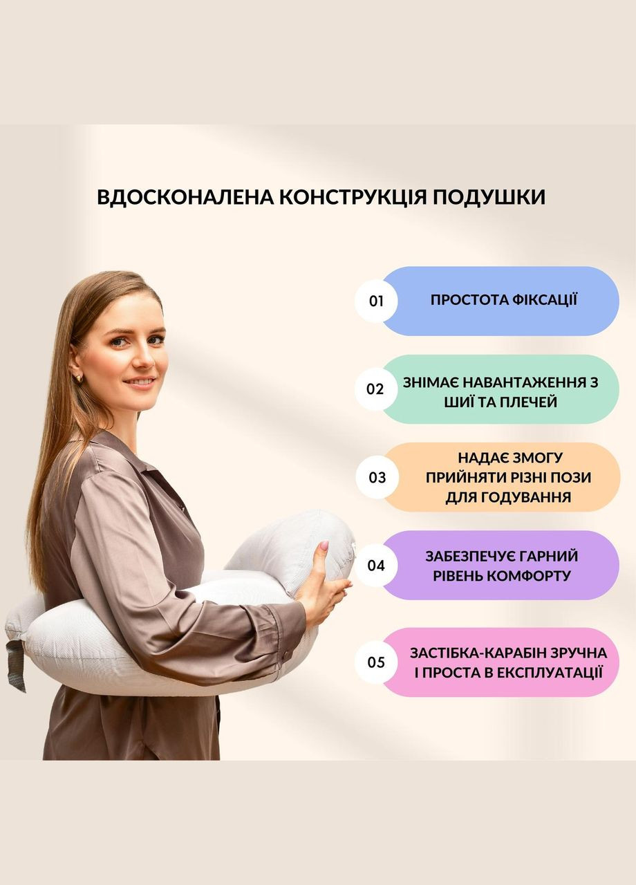 Подушка для годування 60х70х16 - Диванчик горошок сіра IDEIA (314831298)