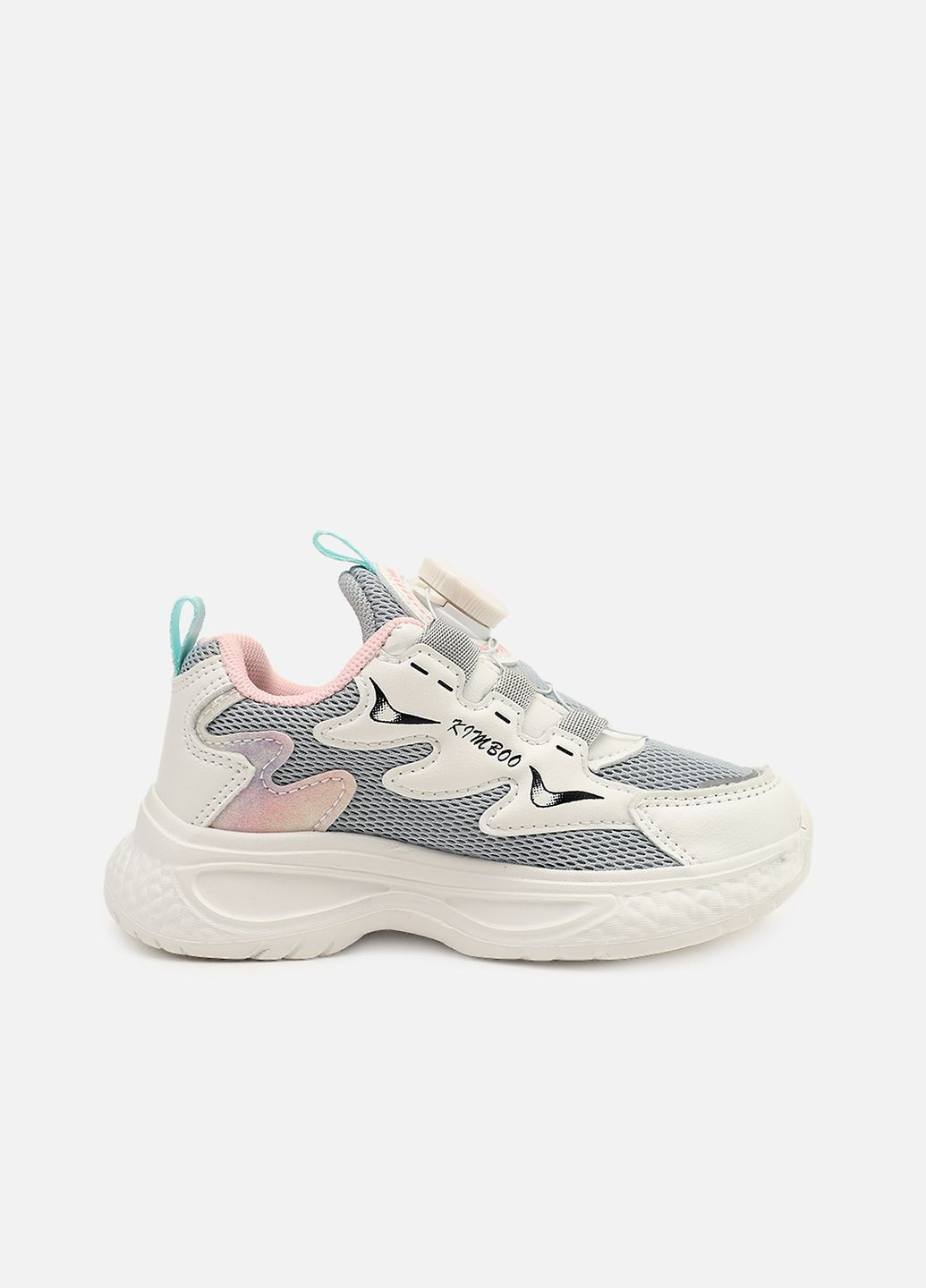 Серые демисезонные кроссовки для девочки, на плоской подошве цвет серый цб-00273967 Kimboo