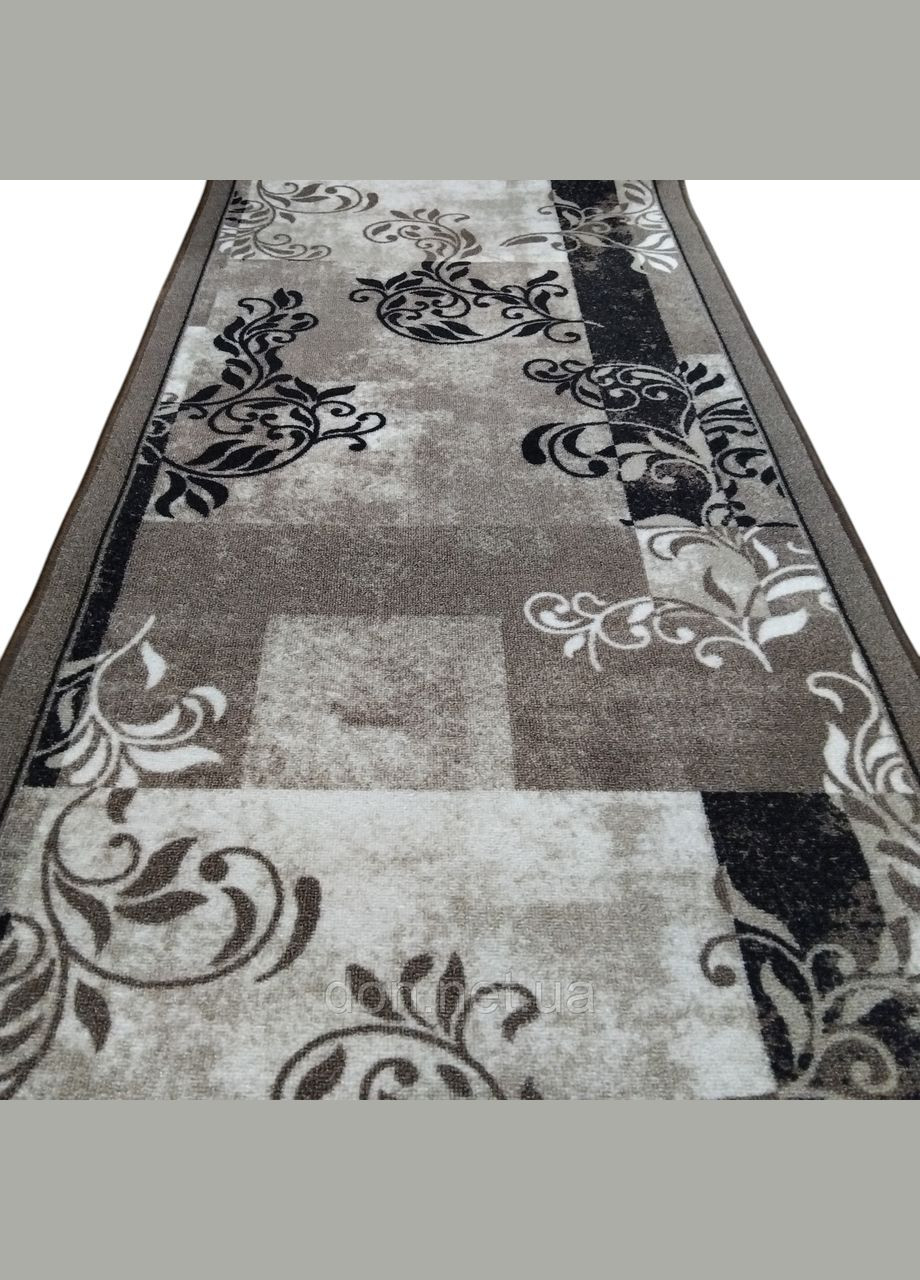 Ковровая дорожка Flowers коричневая шириной 80 см (цена по пог.м) Dinarsu (333034551)