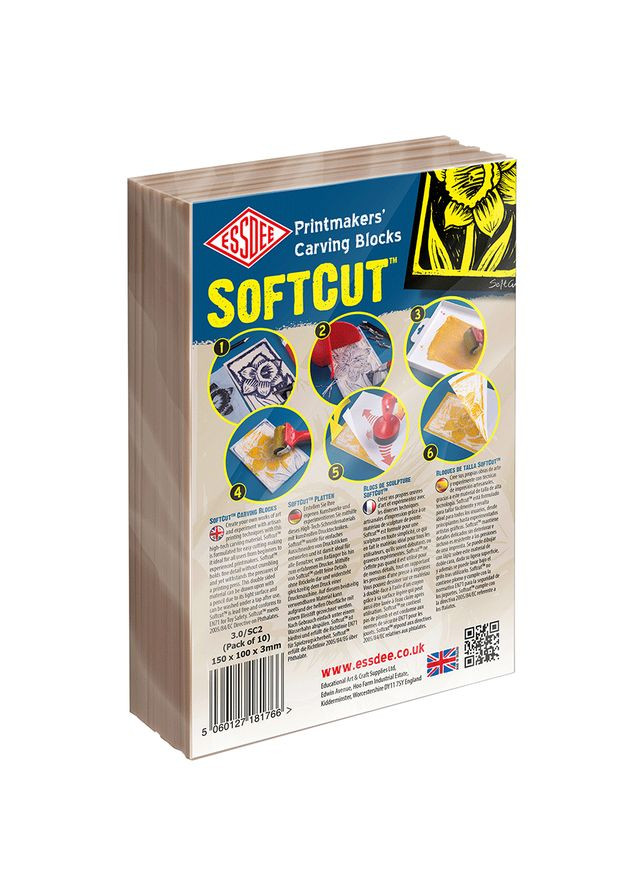 Набір блоків для гравюри Softcut Carving Blocks 150х100х3 мм 10 шт 3.0/SC2 ESSDEE (336947505)