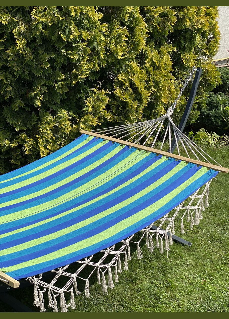 Двухместный гамак с планкой BALI Зелёный XXL 200х150 WCG (346529284)