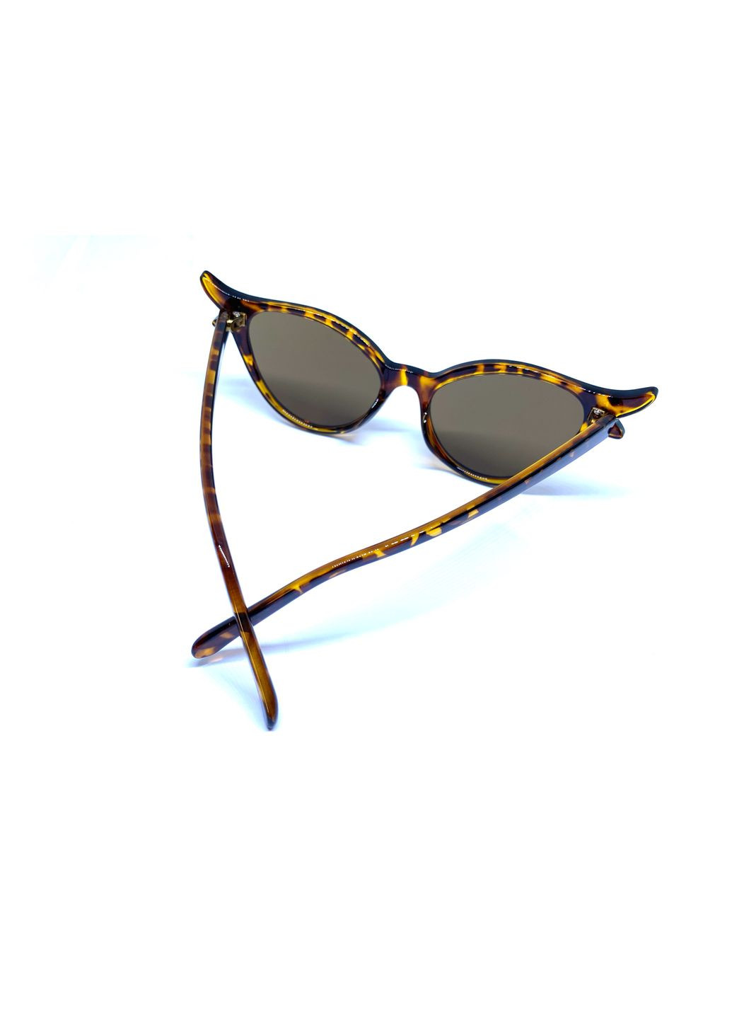 Окуляри жіночі сонцезахисні котяче око леопард LIGHT (315889591)