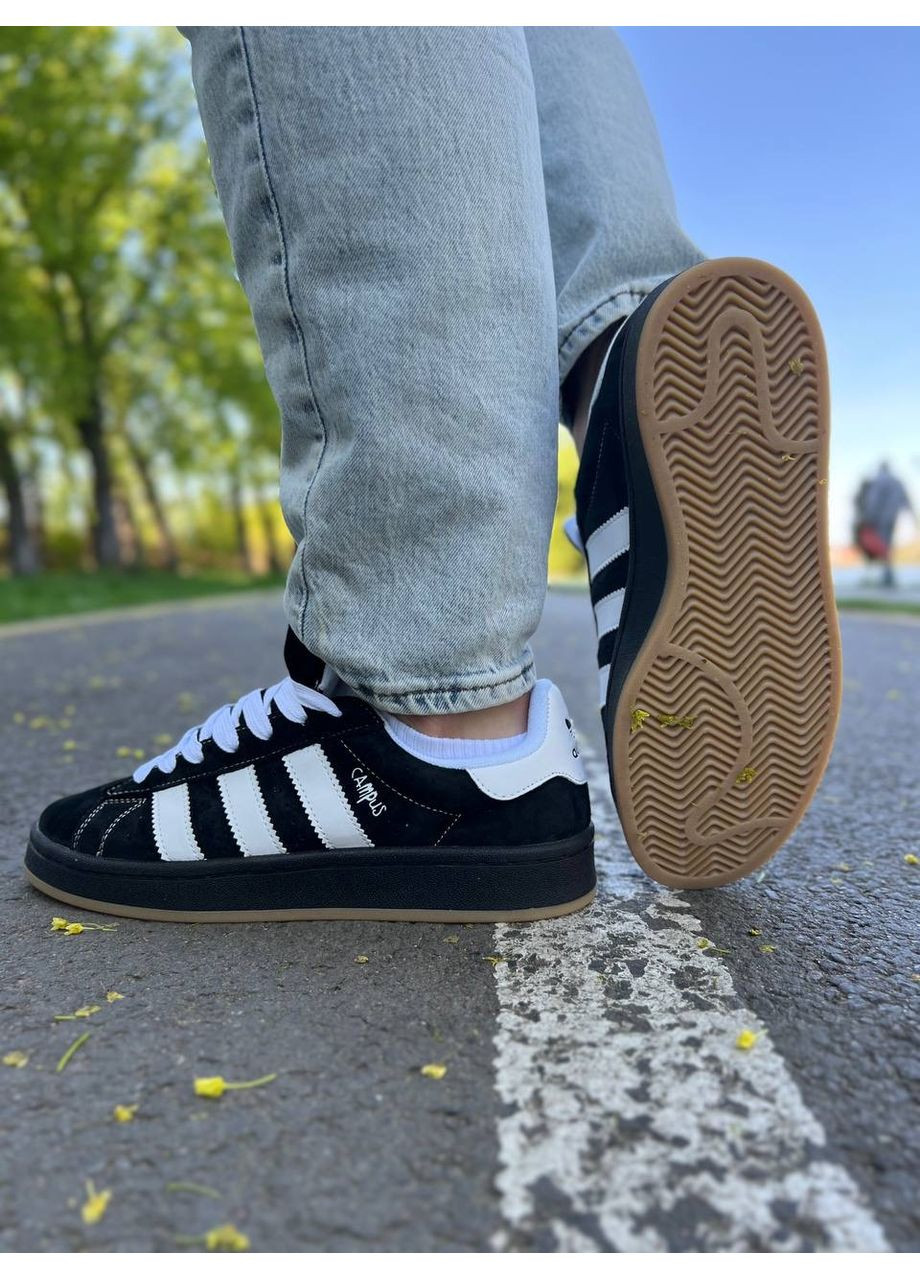 Чорні Осінні кросівки чоловічі adidas campus x korn black white адідас кампус No Brand