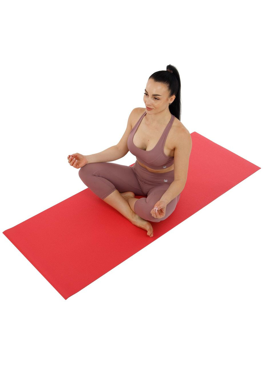 Коврик для фитнеса и йоги PVC 5мм (размер 173x61x0,5см, ) (FI-8723_Коралловый) SP-Sport (361436151)