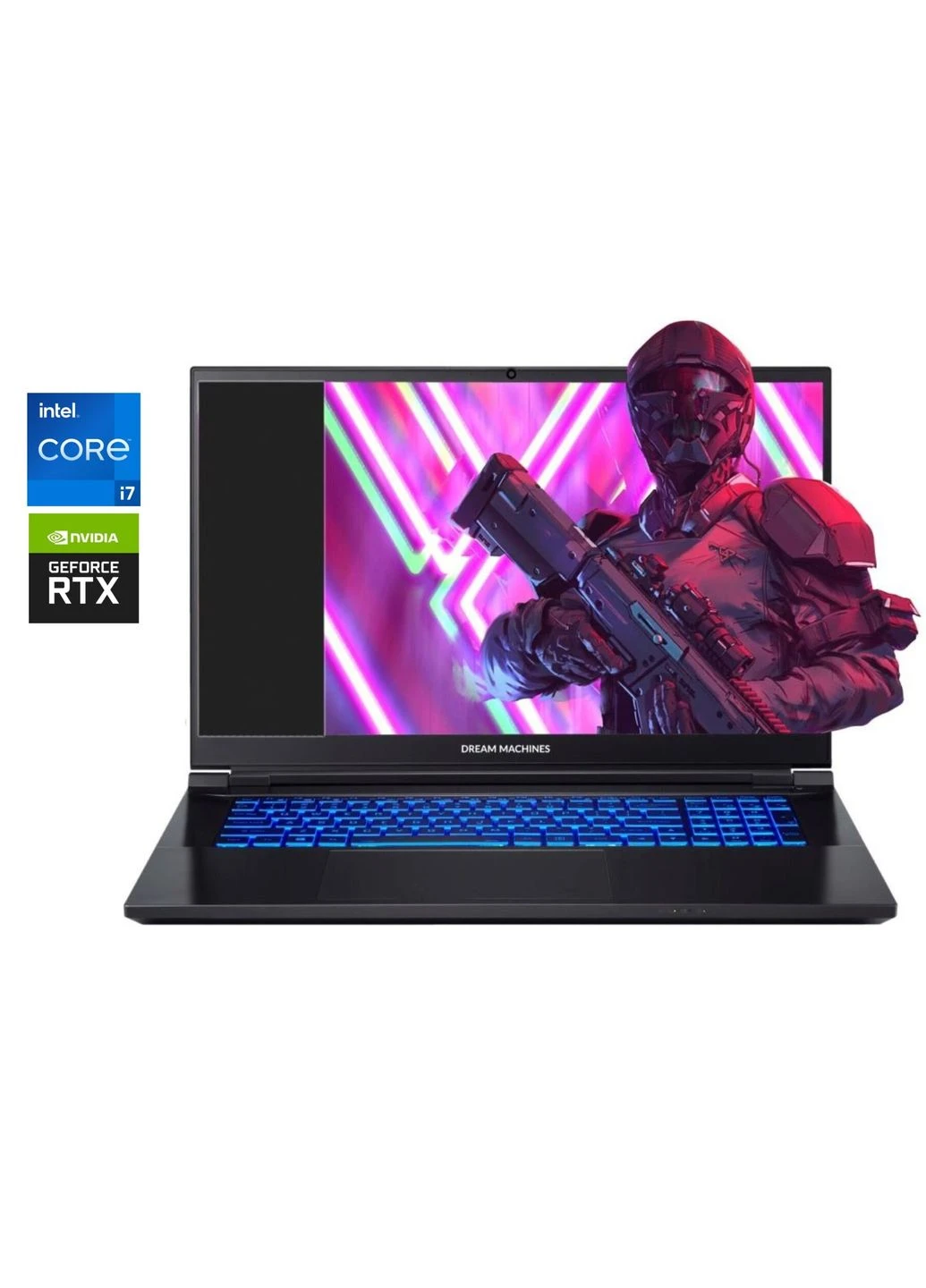 Игровой ноутбук NH77HK / 17.3" (1920x1080) IPS / intel Core i7-11800H (8 (16) ядер по 2.3 - 4.6 GHz) / 16 GB DDR4 / 512 GB SSD Dream Machines (398130049)