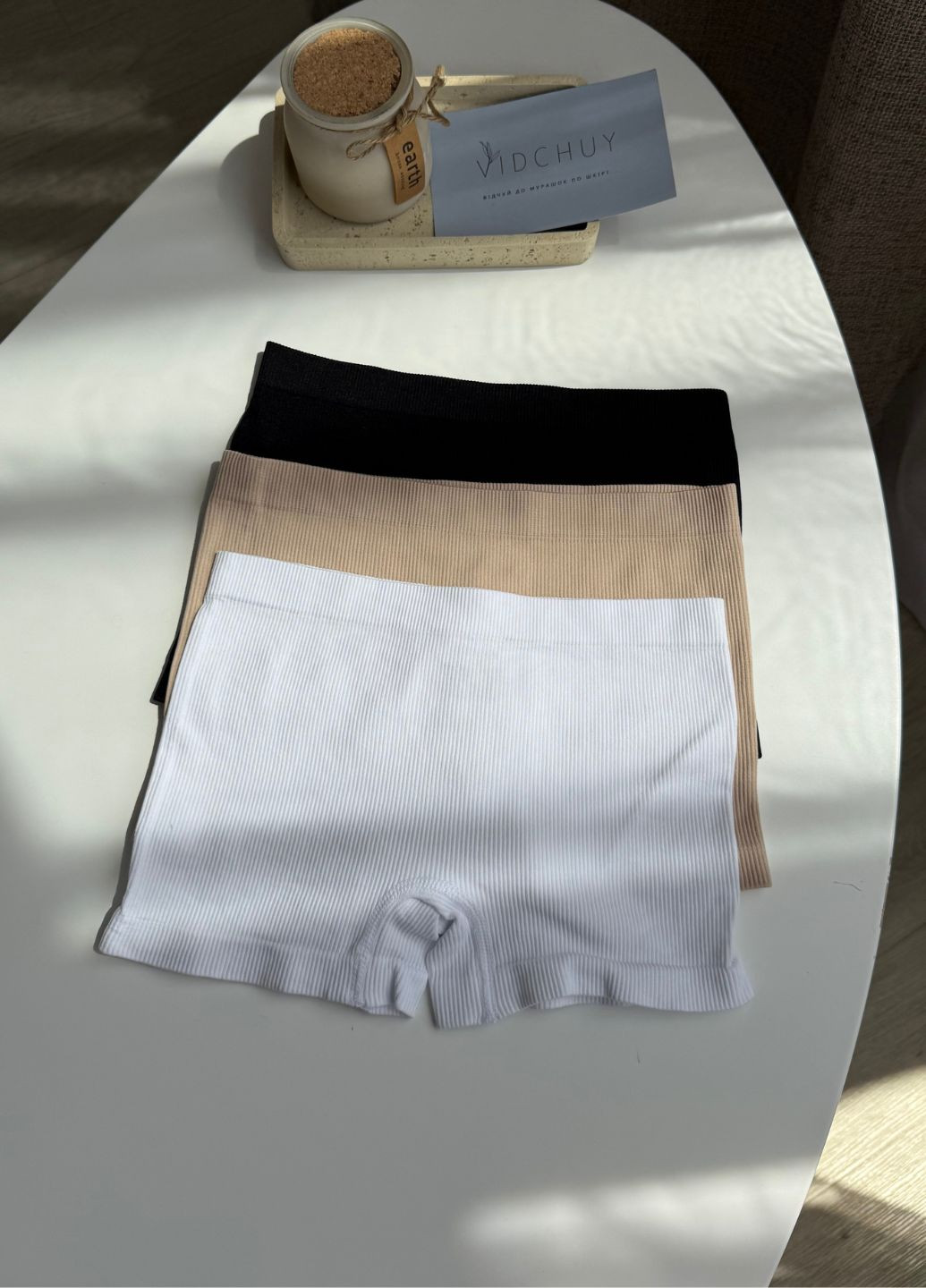 Трусики-шорты в рубчик (женские боксерки) коллекции «Кокетка» VIDCHUY (348134866)