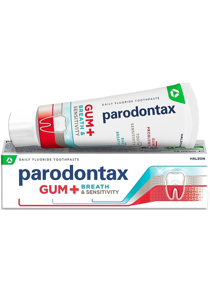 Зубная паста Защита Ясень + Свежее Дыхание и Чувствительность Зубов - Gums + Breath & Sensitive Teeth 75ml (1088682-42108323) Parodontax (368640944)