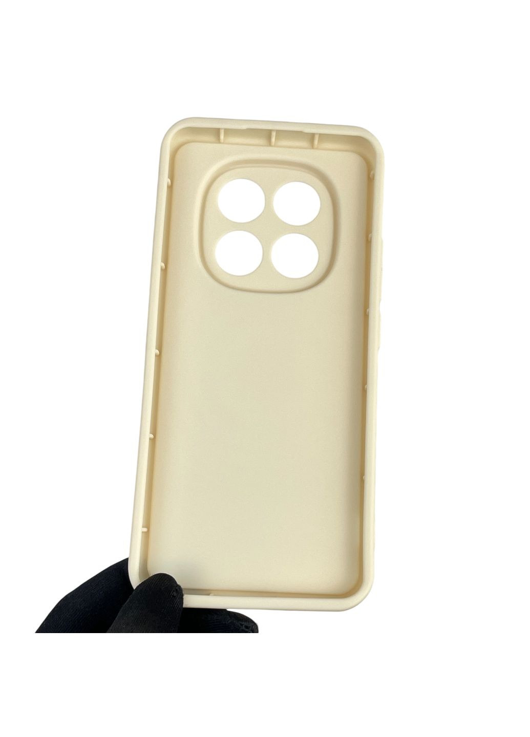 Чехол силиконовый Soft Touch с 3D принтом для Redmi Note 14 Pro Plus молочный (Полная защита камеры) Xiaomi (370671536)