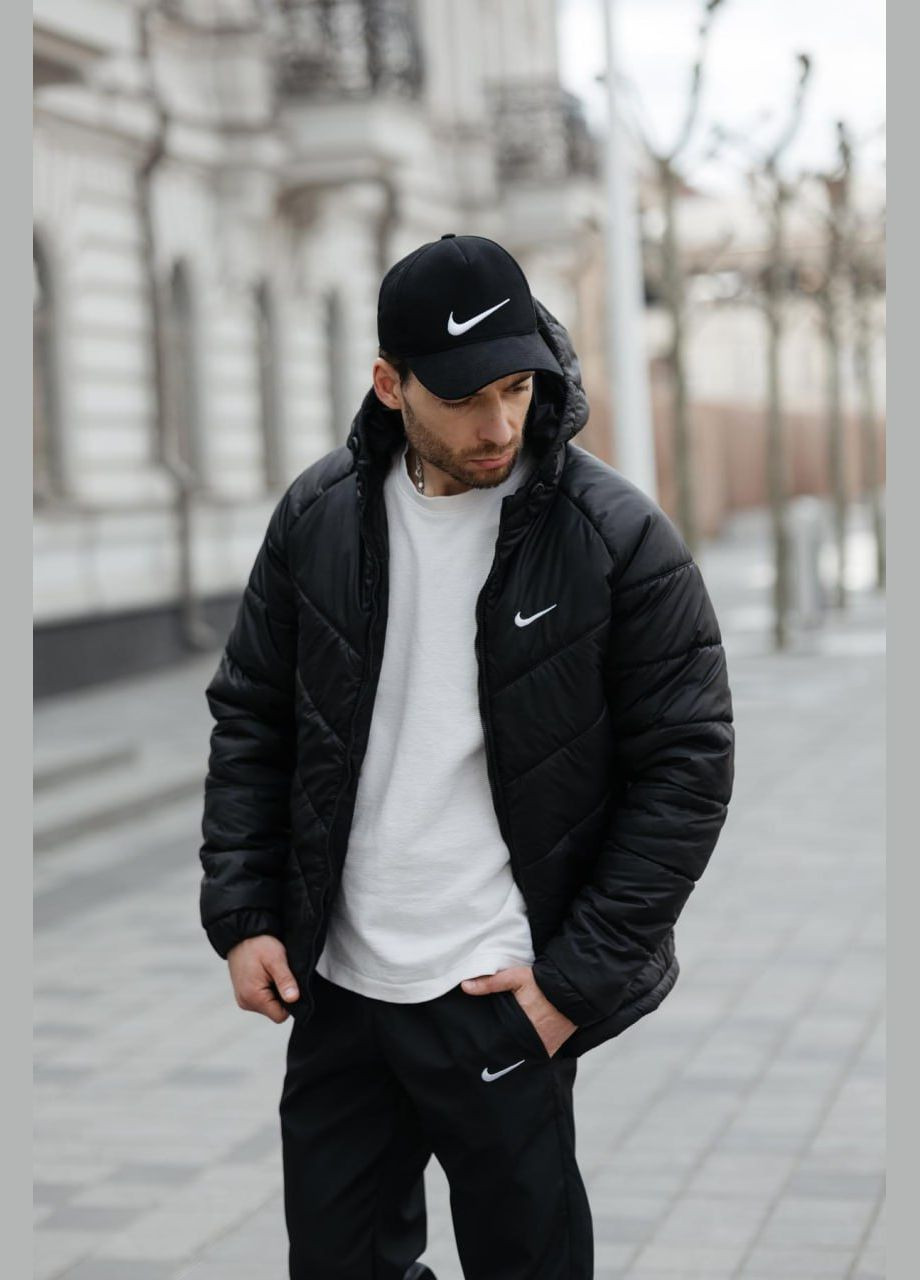 Чорна куртка міцна, водонепроникна плащівка cupe підкладка поліестер No Brand