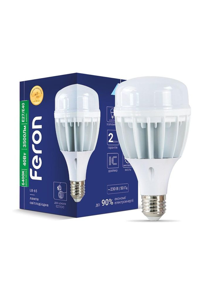 Світлодіодна лампа LB-65 40Вт E27-E40 6400K Feron (361068478)