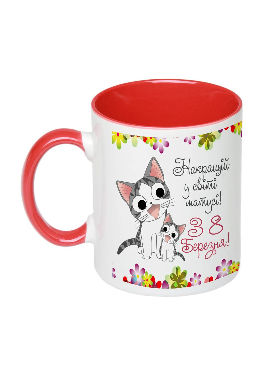 Чашка с печатью "Лучшей в мире мамочке, с 8 марта" 330 мл ( ) (23073) No Brand (322648490)