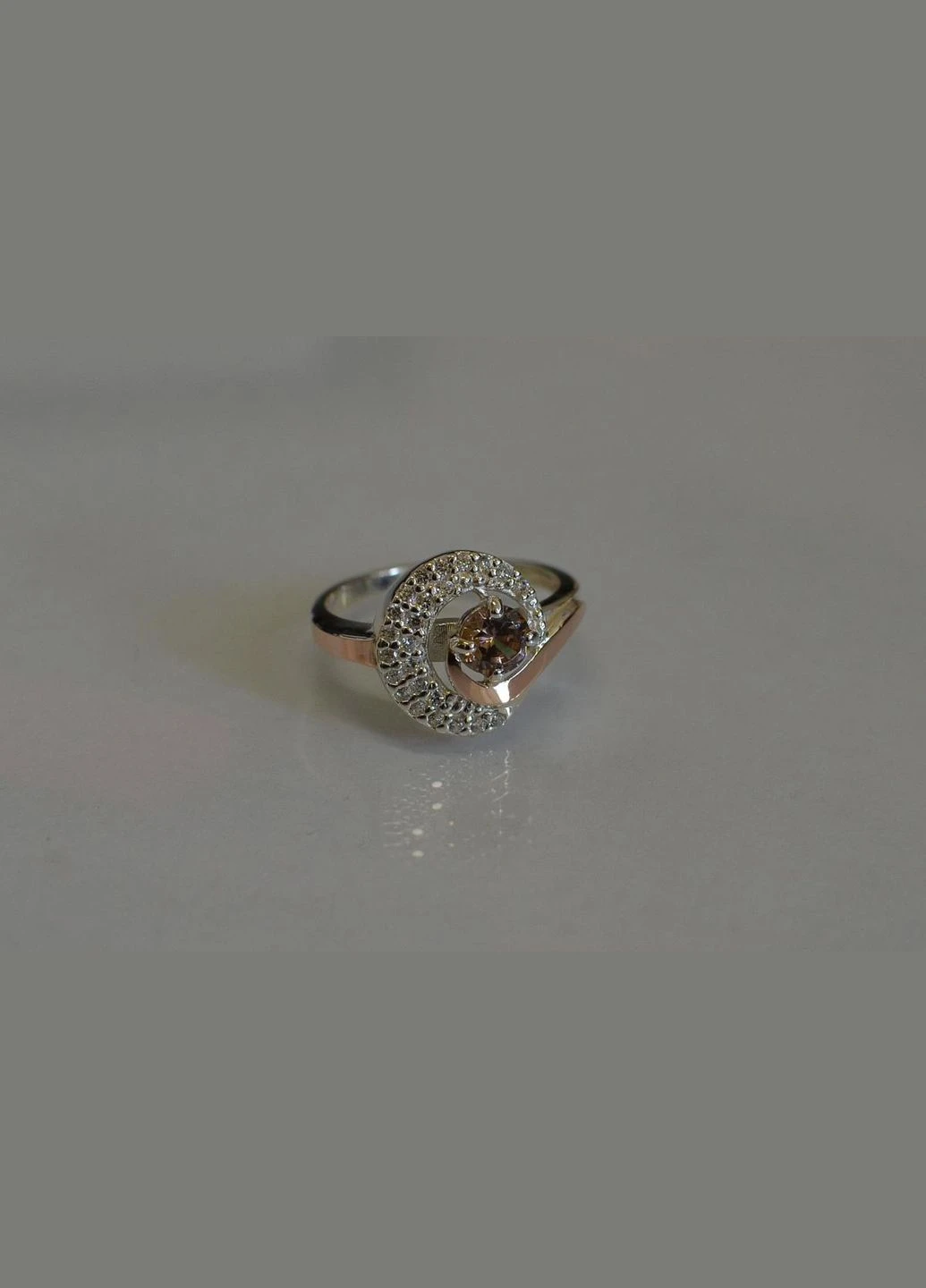 Срібне кільце із золотими напайками No Brand (305826588)