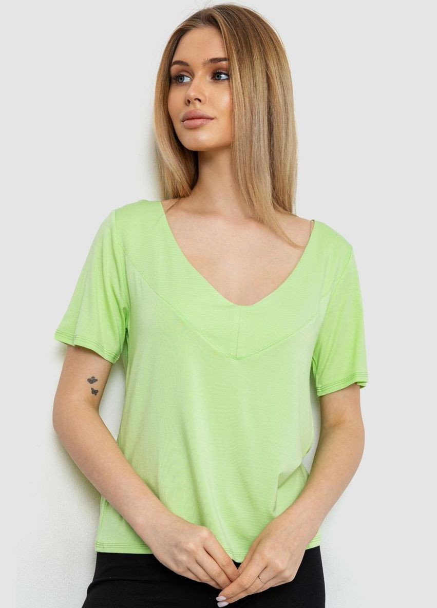 Салатовая летняя футболка-топ женская Ager 186R511