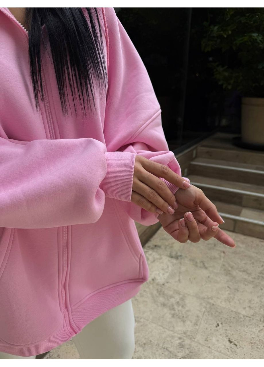 Стильная розовая тощая oversize с молнией No Brand (365751523)