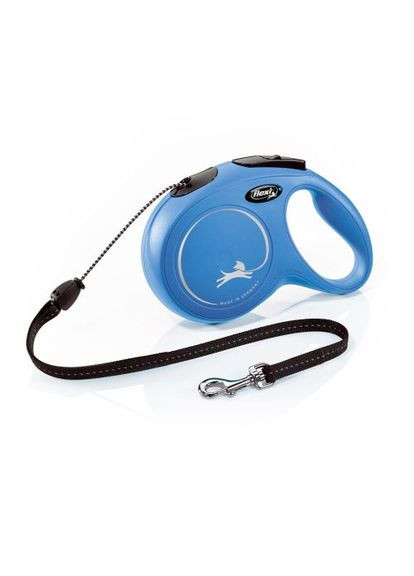 Поводок-рулетка New Classic для собак, с тросом, размер M 8 м / 20 кг (синяя) Flexi (330923954)
