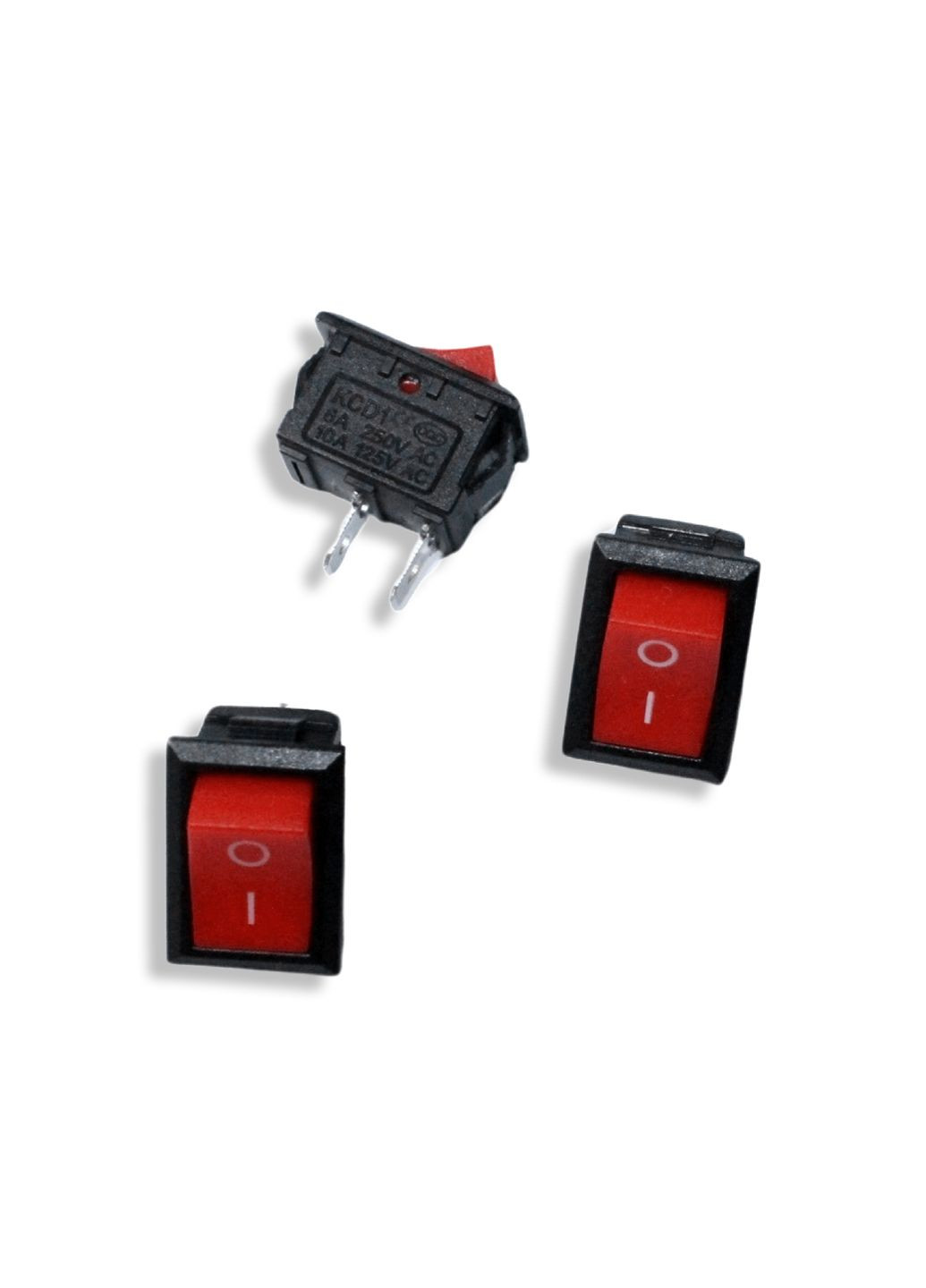 Переключатель клавишный KSD1 2-х контактный красный 13мм/20мм FROM FACTORY KPKSD1K (335398619)