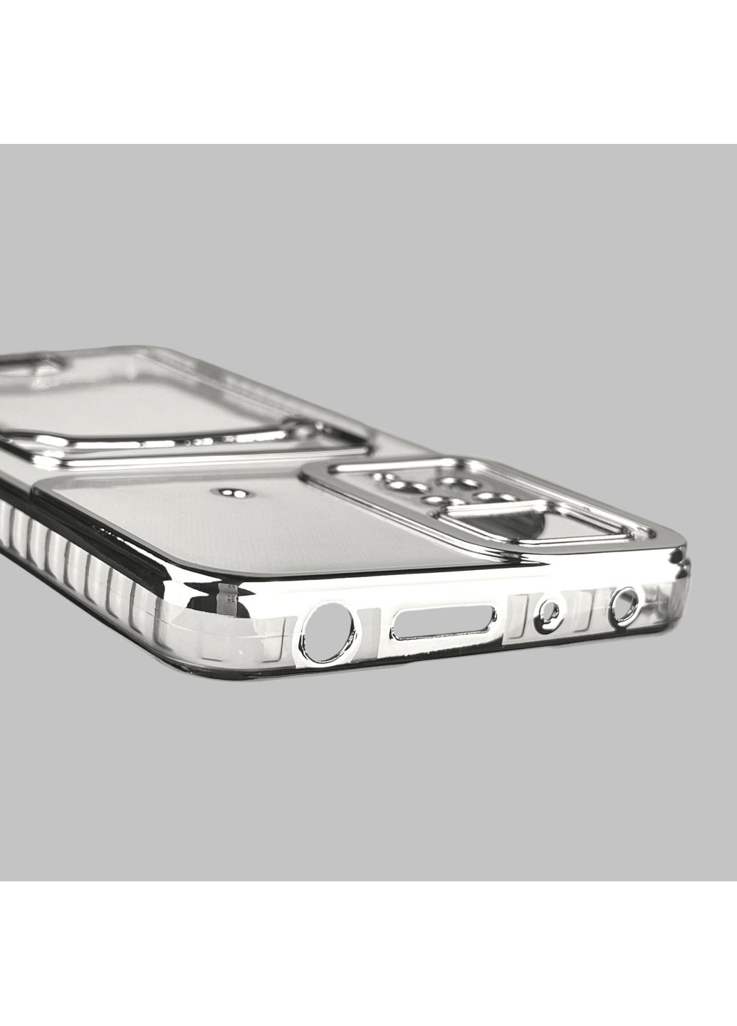 Чехол для Redmi Note 12 Pro 4G с серебряной окантовкой с карманом на редми нот 12 про серебряный Xiaomi (366023344)