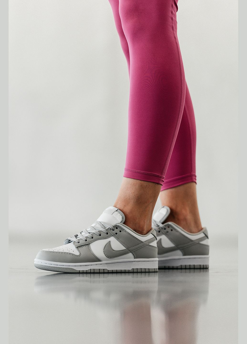 Кроссовки женские и мужские Nike SB Dunk Low grey white | Найк сб данк низкие серые белые No Brand серые демисезоны (315683604)