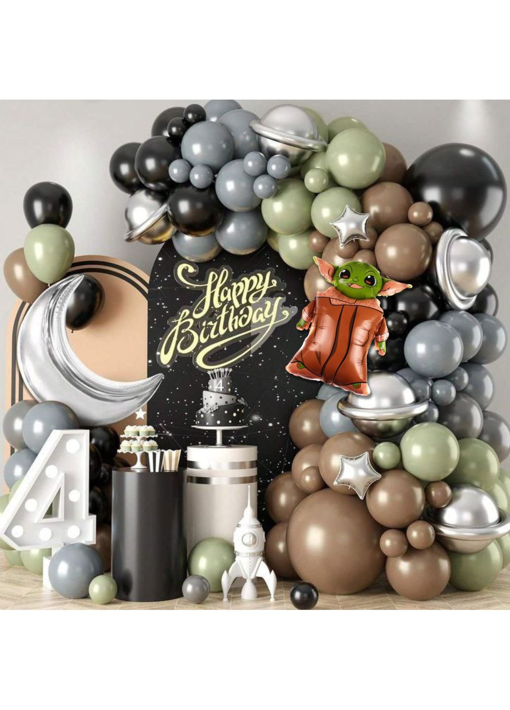 Набір 105 куль для фотозони Галактичний бій Зоряні війни Сірий та хакі No Brand (360560028)