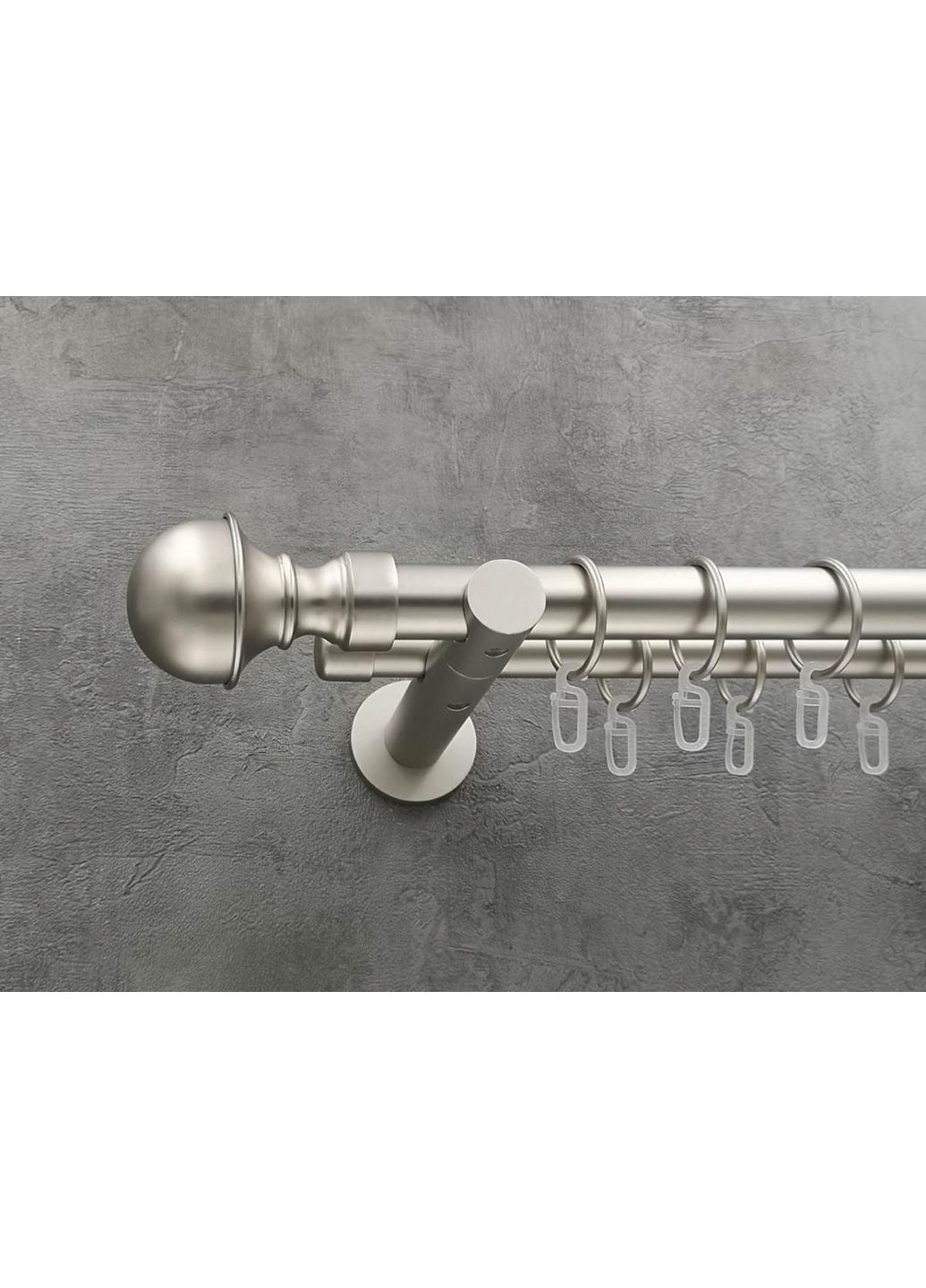 Карниз Бостон гладкая штанга двойной универсальный 25/19 мм 240 см Сатин Quadrum (352782325)