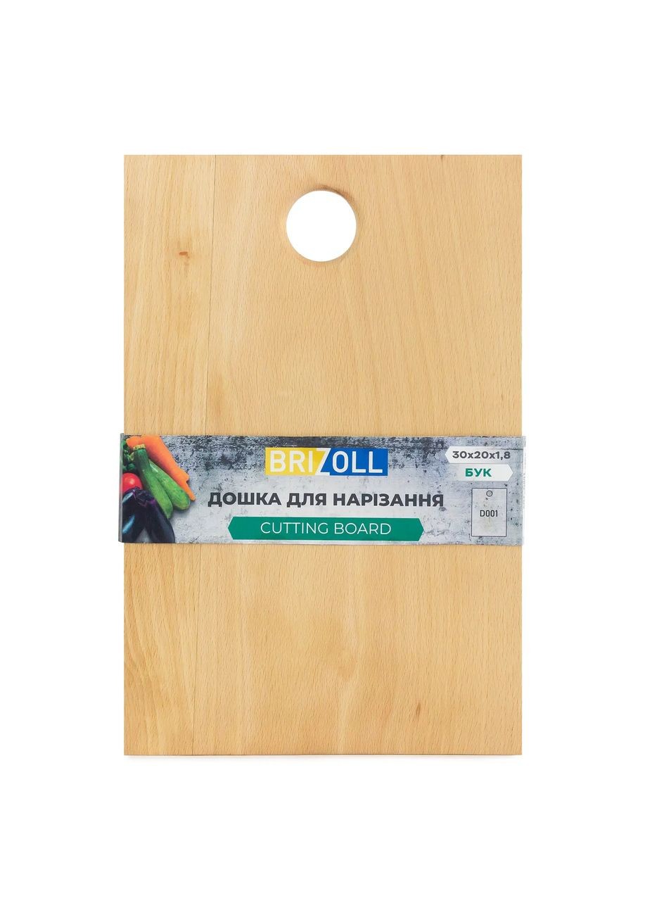 Дошка обробна для кухні дерев'яна 30 см (D001) Brizoll (328601632)