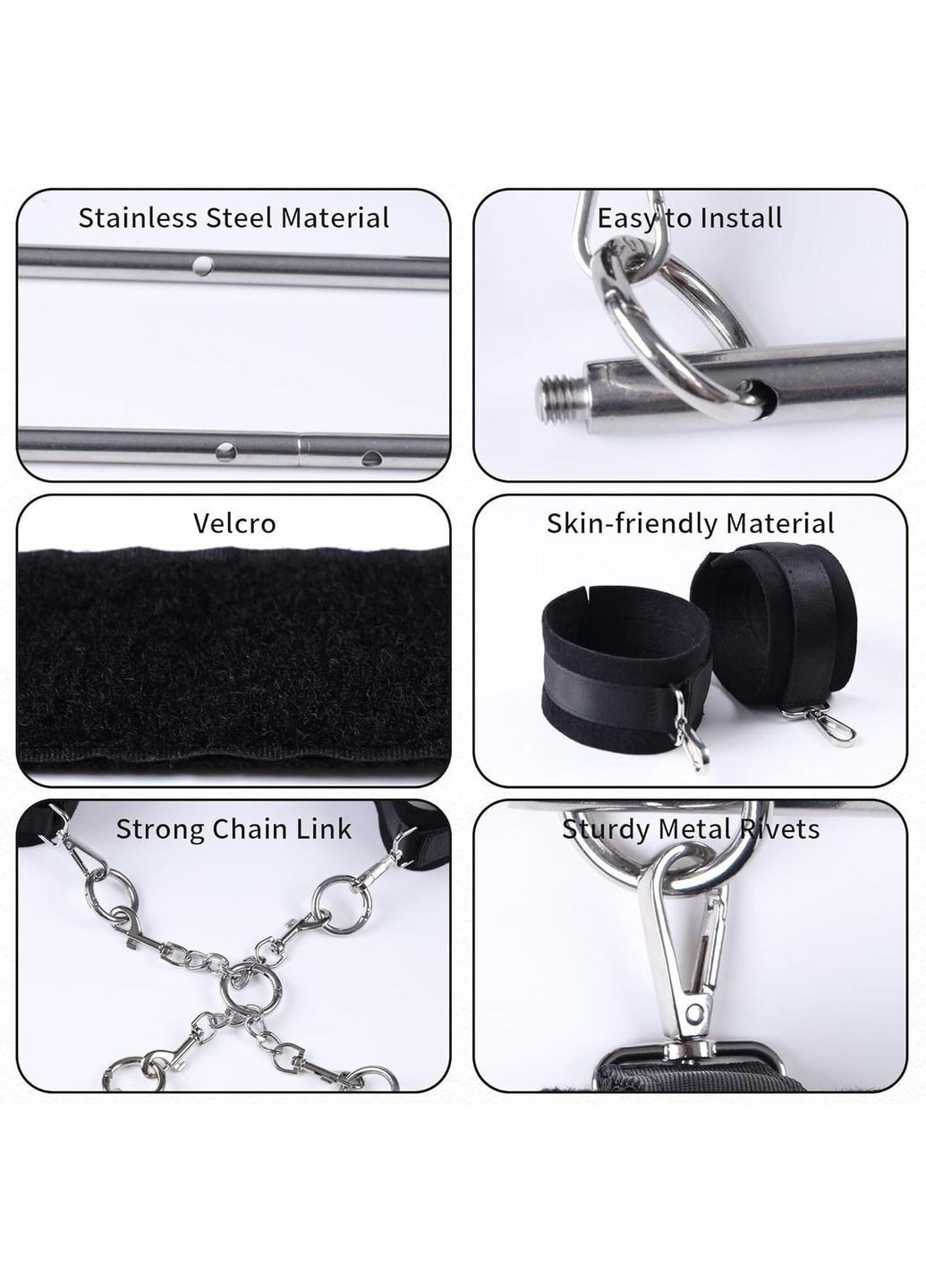 БДСМ-набор YEAHWOW Door Swing & Leg Spreader Bondage set Lockink (363970041)