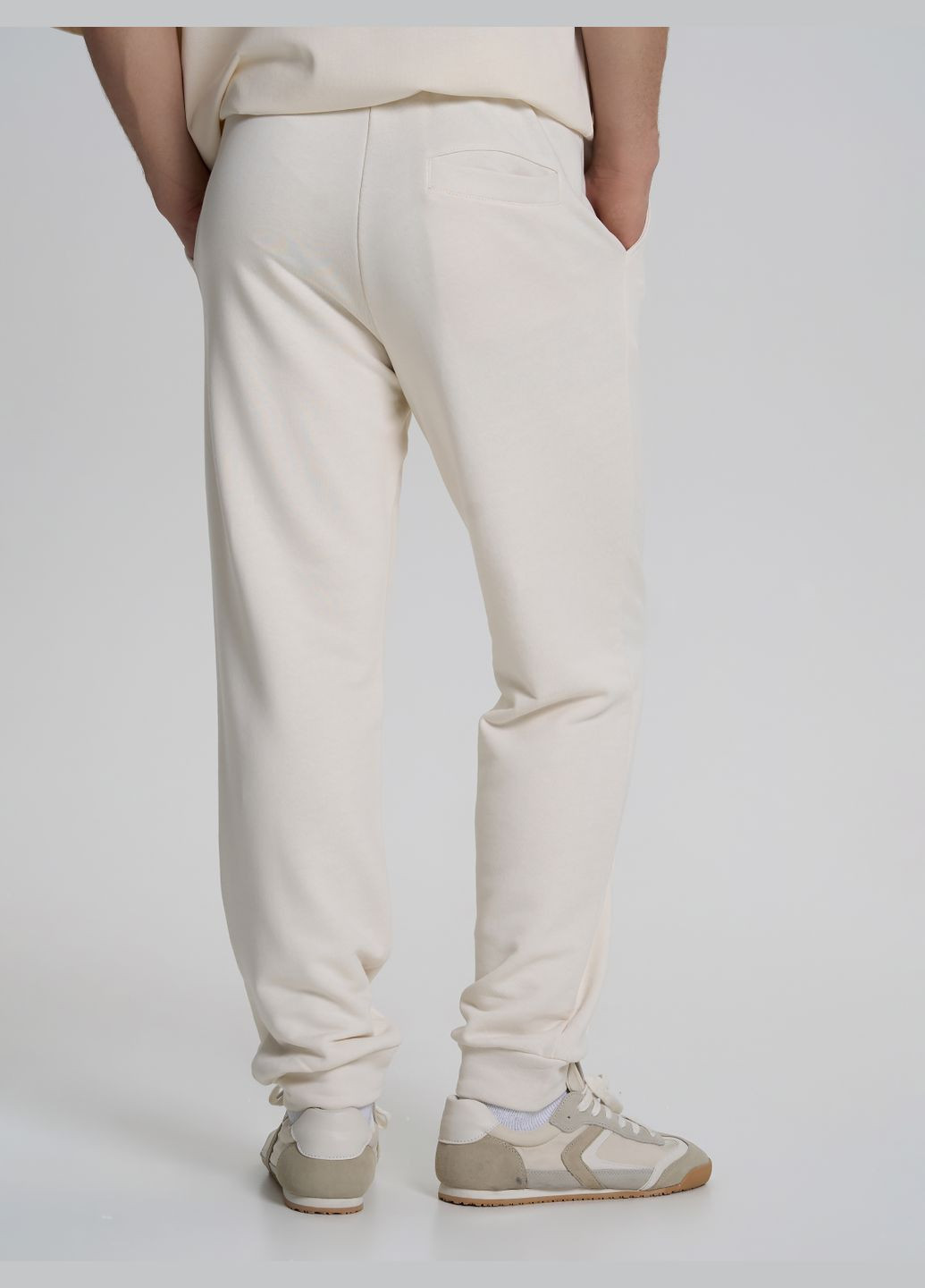 Светло-бежевые повседневный демисезонные джоггеры брюки Роза