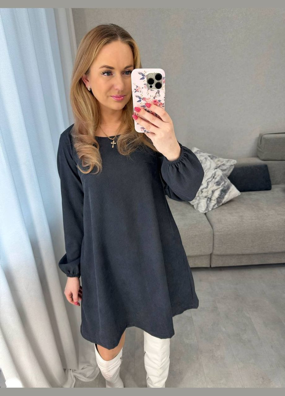 Графітова сукня вільного крою No Brand