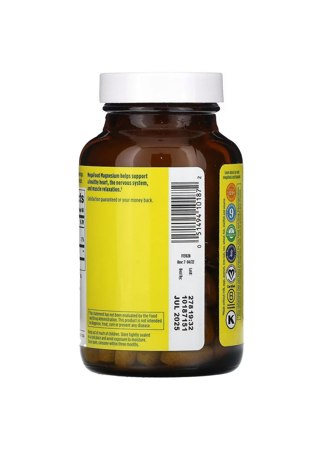 Витамины и минералы Magnesium, 60 таблеток MegaFood (293418071)